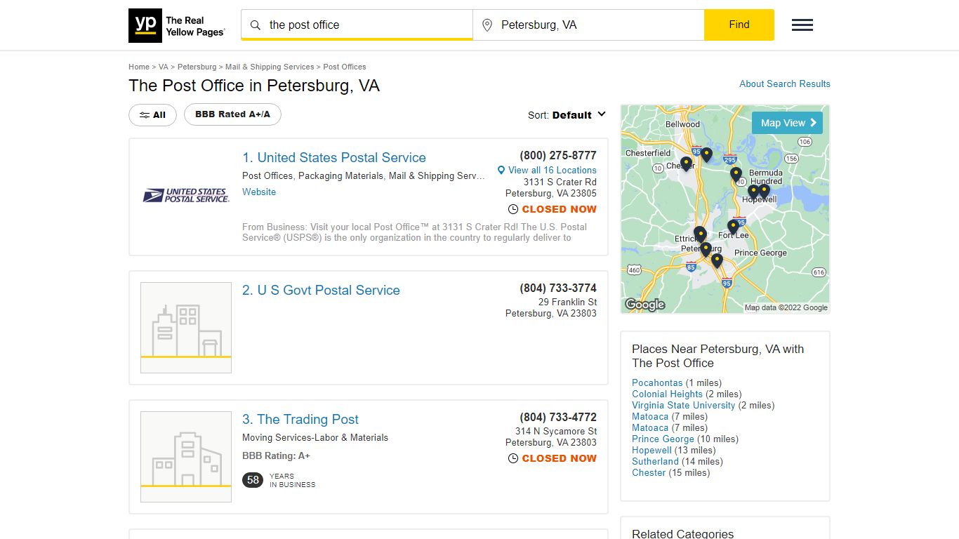 Best 10 The Post Office in Petersburg, VA with Reviews - YP.com